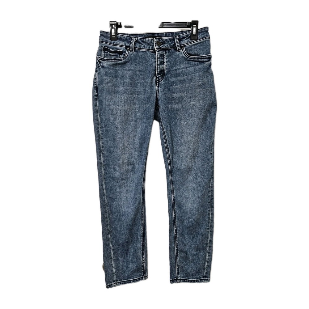 Prana Slim Straight Ankle Jeans‎ Women's 2/26 (29x25) Button Fly Mid Rise Blue